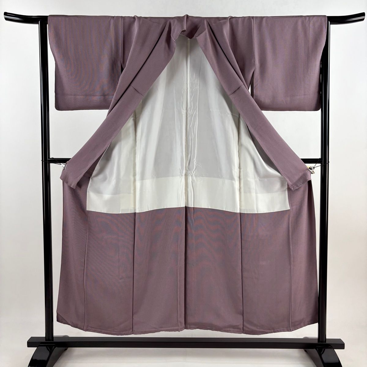  江戸小紋 身丈153 5 cm 裄丈65 M 袷 万筋 紫 正絹 小紋 着物