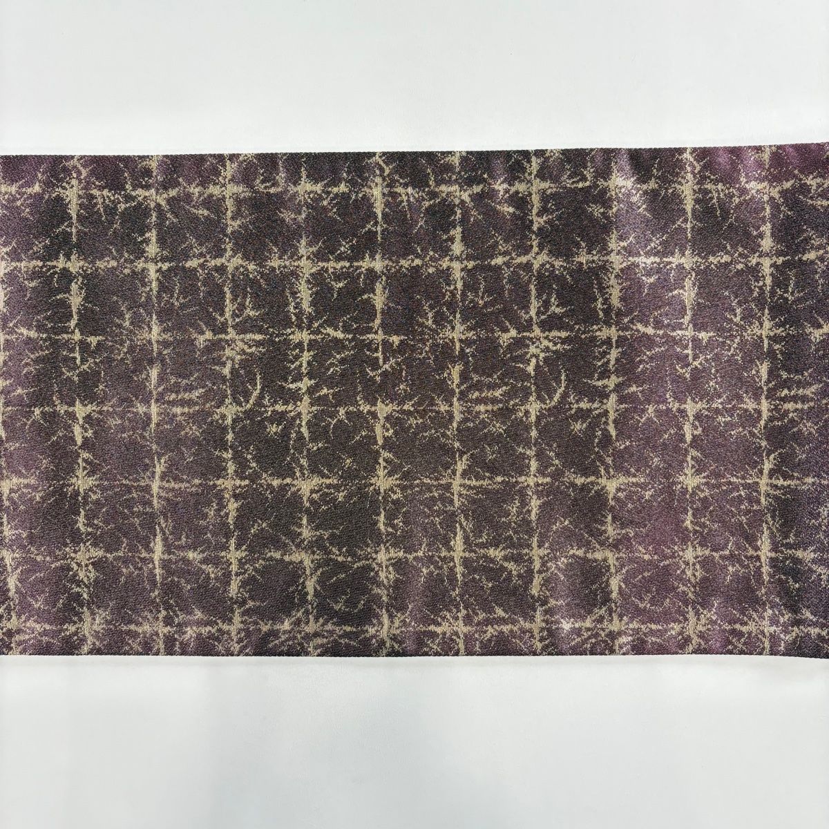 袋帯 落款 辻が花 金通し 赤茶 正絹 袋帯 帯