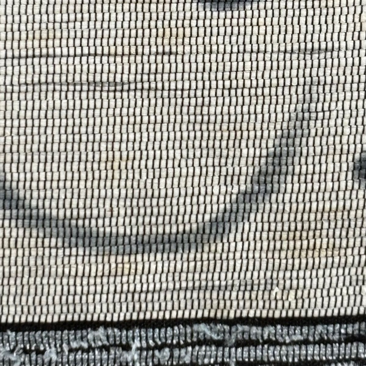  名古屋帯 髭紬 鳥 金彩 濃紺 正絹 名古屋帯 帯