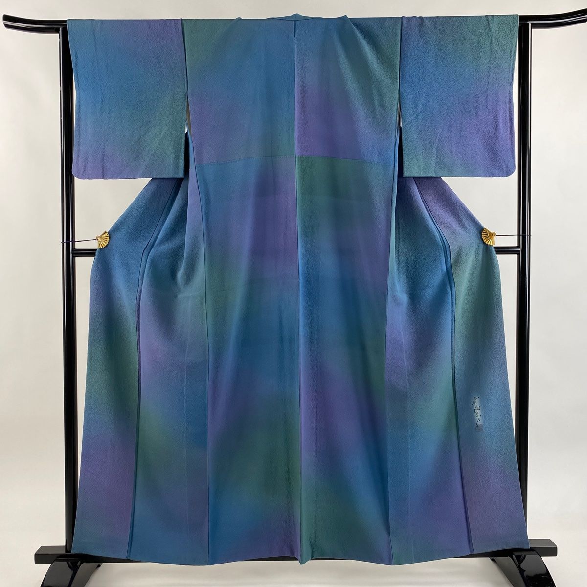 ★専用★美品 小紋 墨流し 鉄紺色 身丈170.0cm 裄丈69.0cm 袷 美品 小紋 墨流し 鉄紺色 身丈170.0cm 裄丈69.0cm 袷 正絹 セミフォーマル