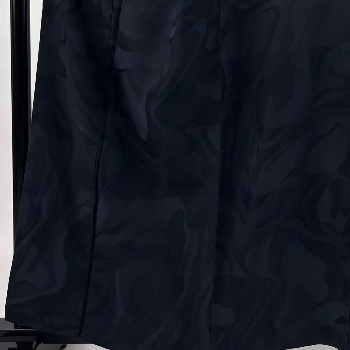 小紋 身丈161 cm 裄丈66 M 袷 墨流し ぼかし 紺色 正絹 秀品