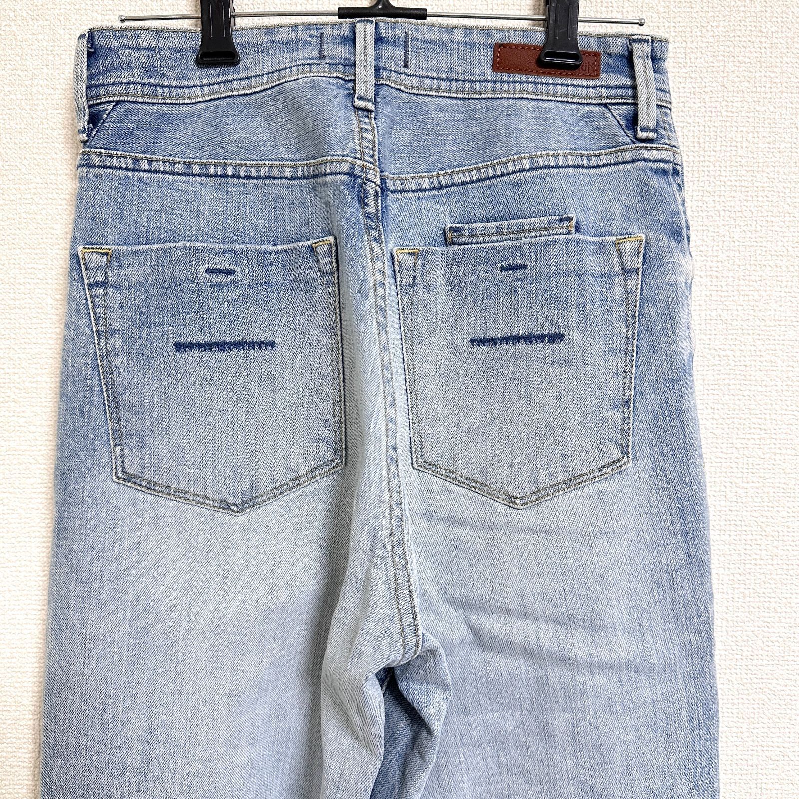 YANUK LEA ボーイズストレートDMF カットオフ ボーイフレンドデニム 