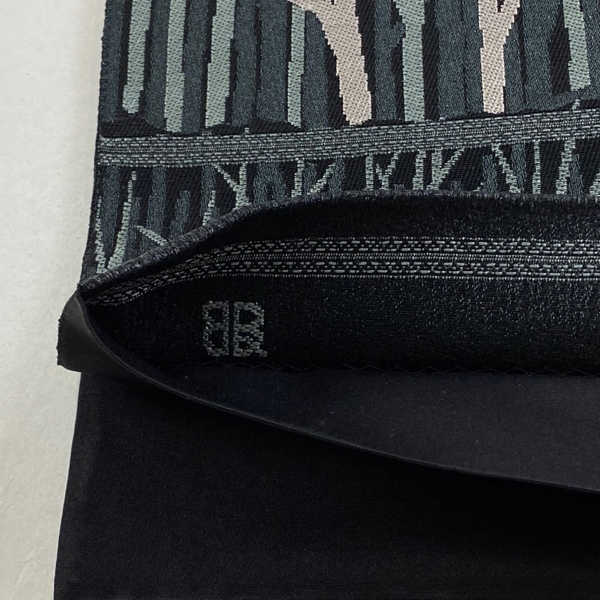  袋帯 秀品 服部織物 落款 樹木 銀糸 黒 六通 正絹 袋帯 帯