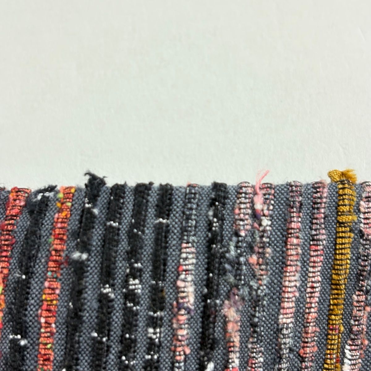  袋帯 秀品 段縞 青灰色 お太鼓柄 正絹 袋帯 帯