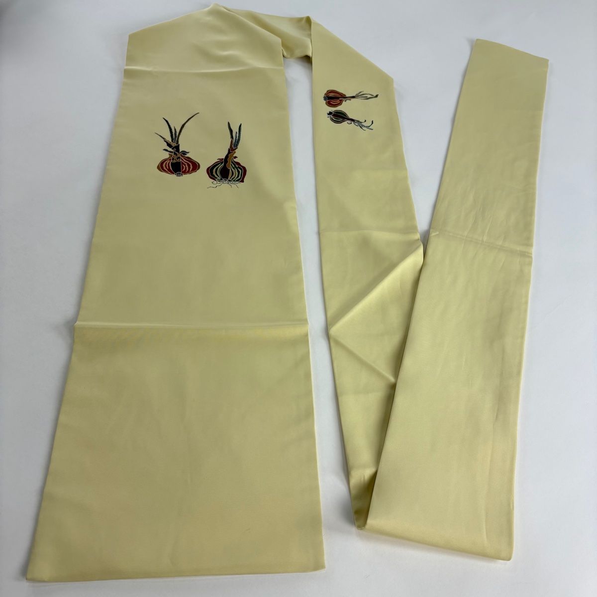  名古屋帯 秀品 玉ねぎ 金彩 薄黄 正絹 名古屋帯 帯