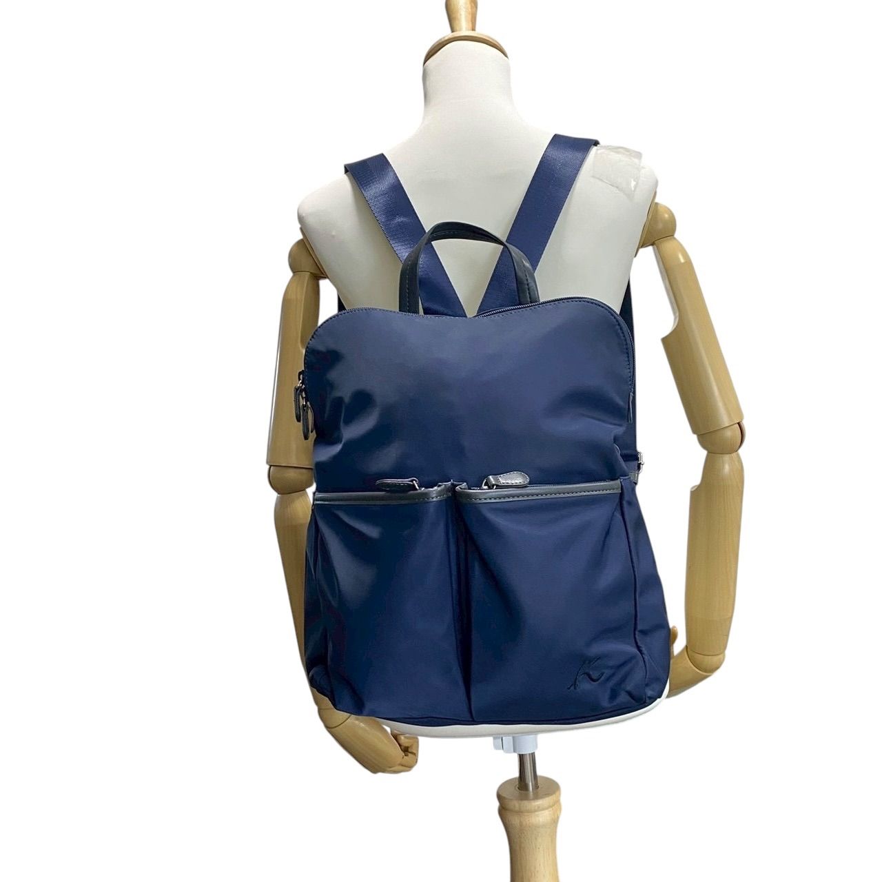 B3960】Kitamura キタムラ リュックサック ナイロン ネイビー ユニ