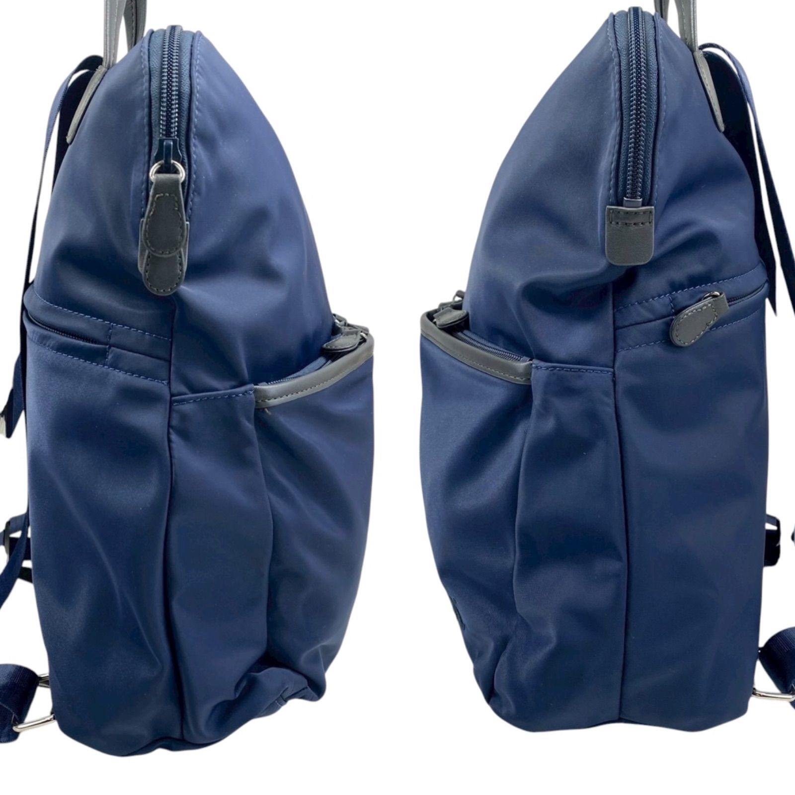 B3960】Kitamura キタムラ リュックサック ナイロン ネイビー ユニ