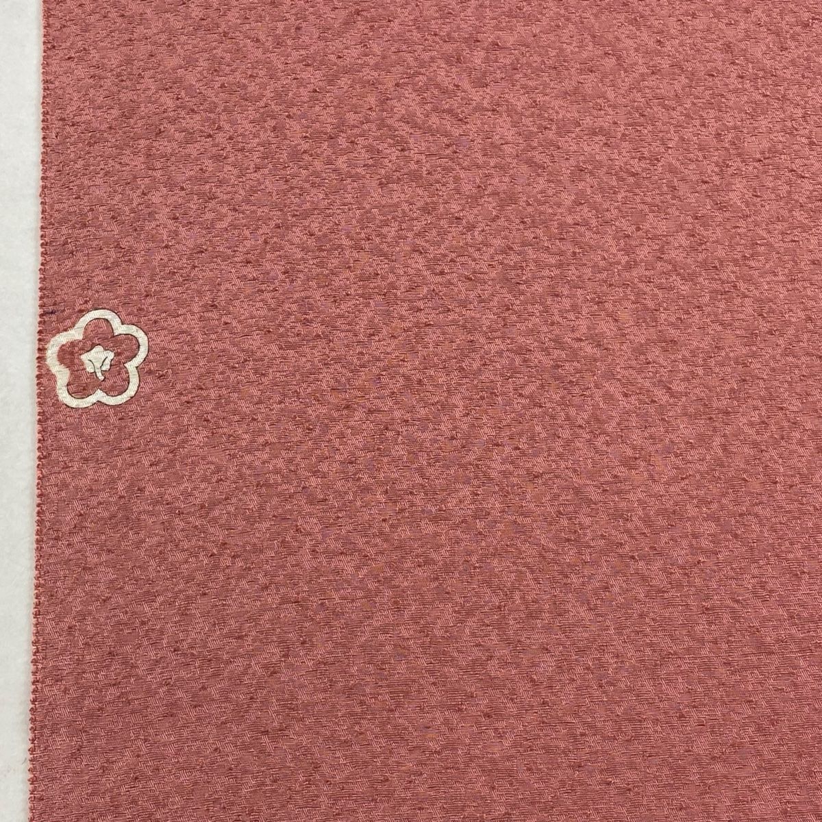 反物 秀品 色無地 一つ紋 地紋 ピンク 正絹