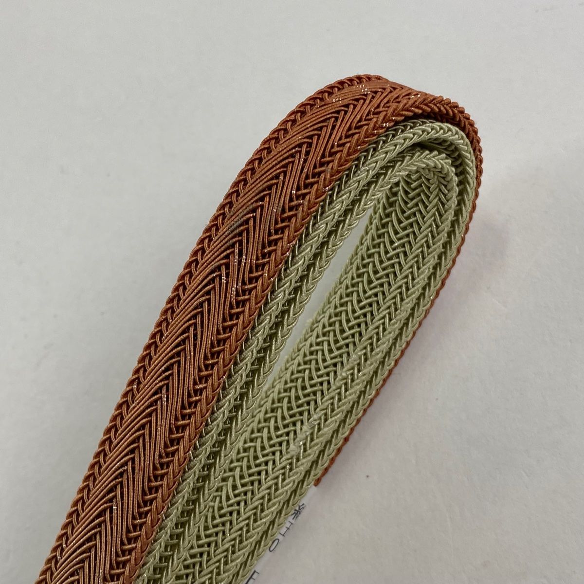 帯締め 無形文化財 五嶋紐 江戸組紐 銀糸 灰緑 正絹 和装小物