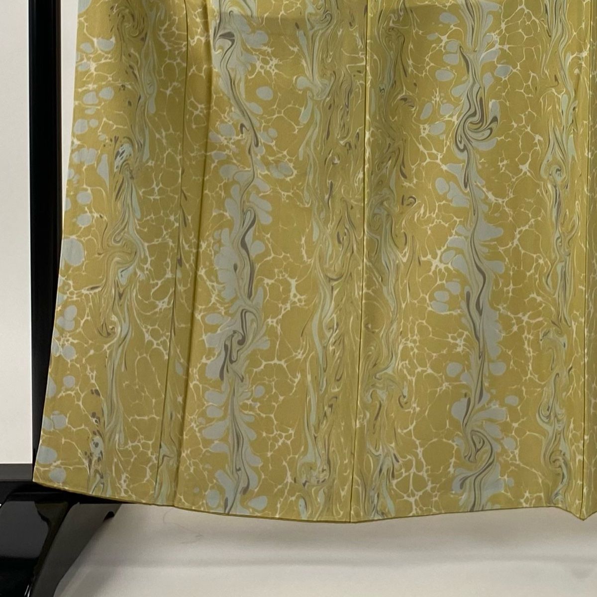 小紋 身丈162 5 cm 裄丈66 M 袷 袋帯セット 墨流し 幾何学模様 ベージュ 正絹