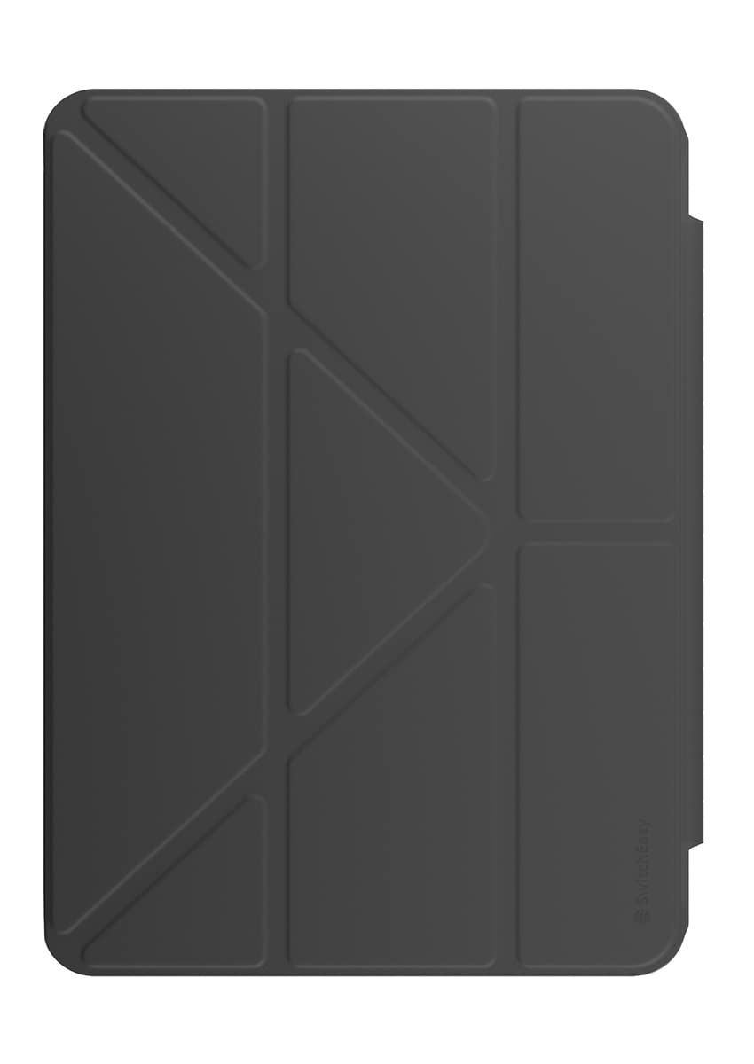 SwitchEasy iPad Air 13 対応 ケース 手帳型 レザー 背面 クリア 5WAY スタンド 保護 カバー ペン収納 オートスリープ 対応 iPadPro12.9 アイパッド プロ 対応 Origami Nude ブラッ