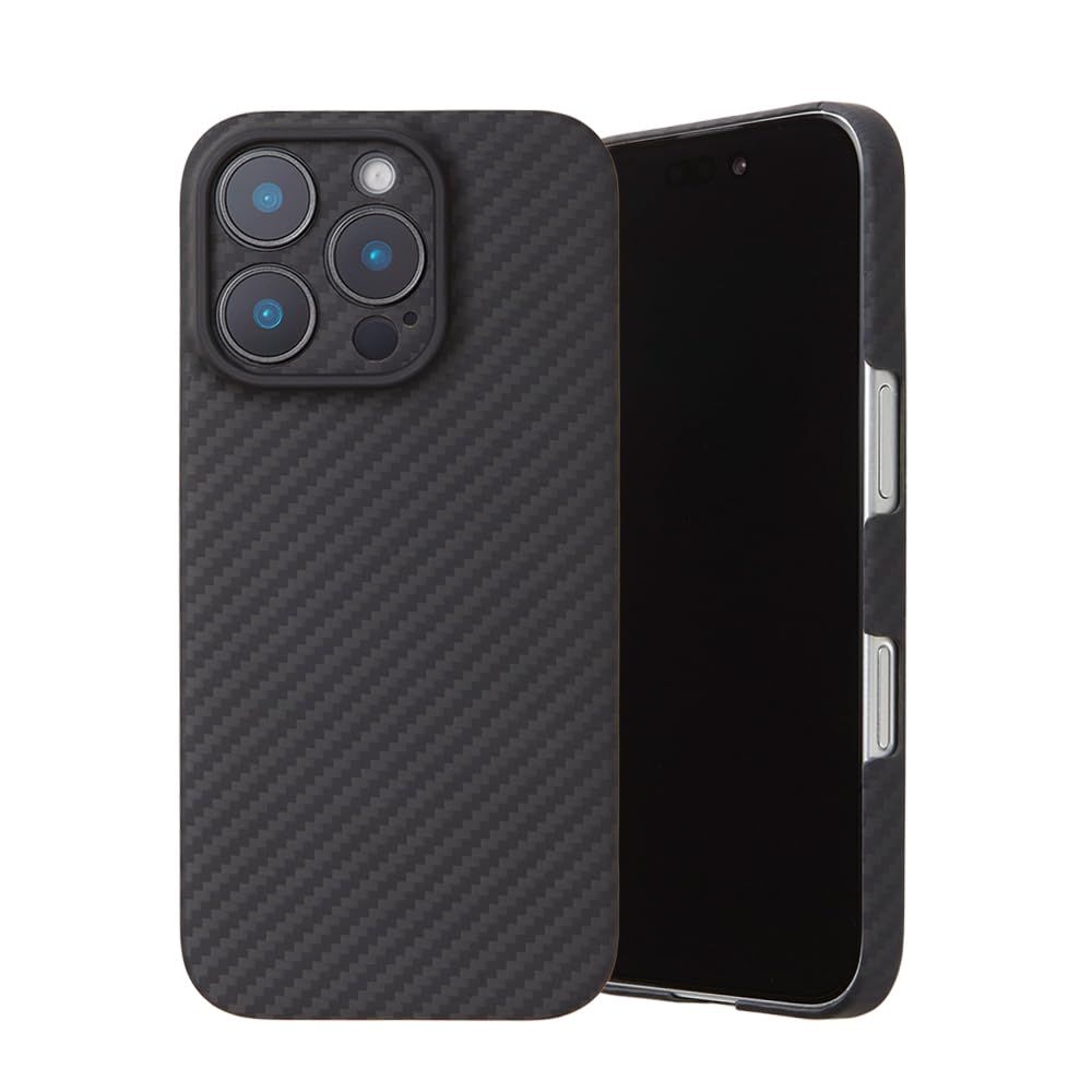 Deff ディーフ iPhone16Pro用 アラミド繊維 薄型 耐衝撃 超軽量 カーボン風 調 ケース Spetial Edition 6.3inch 16Pro