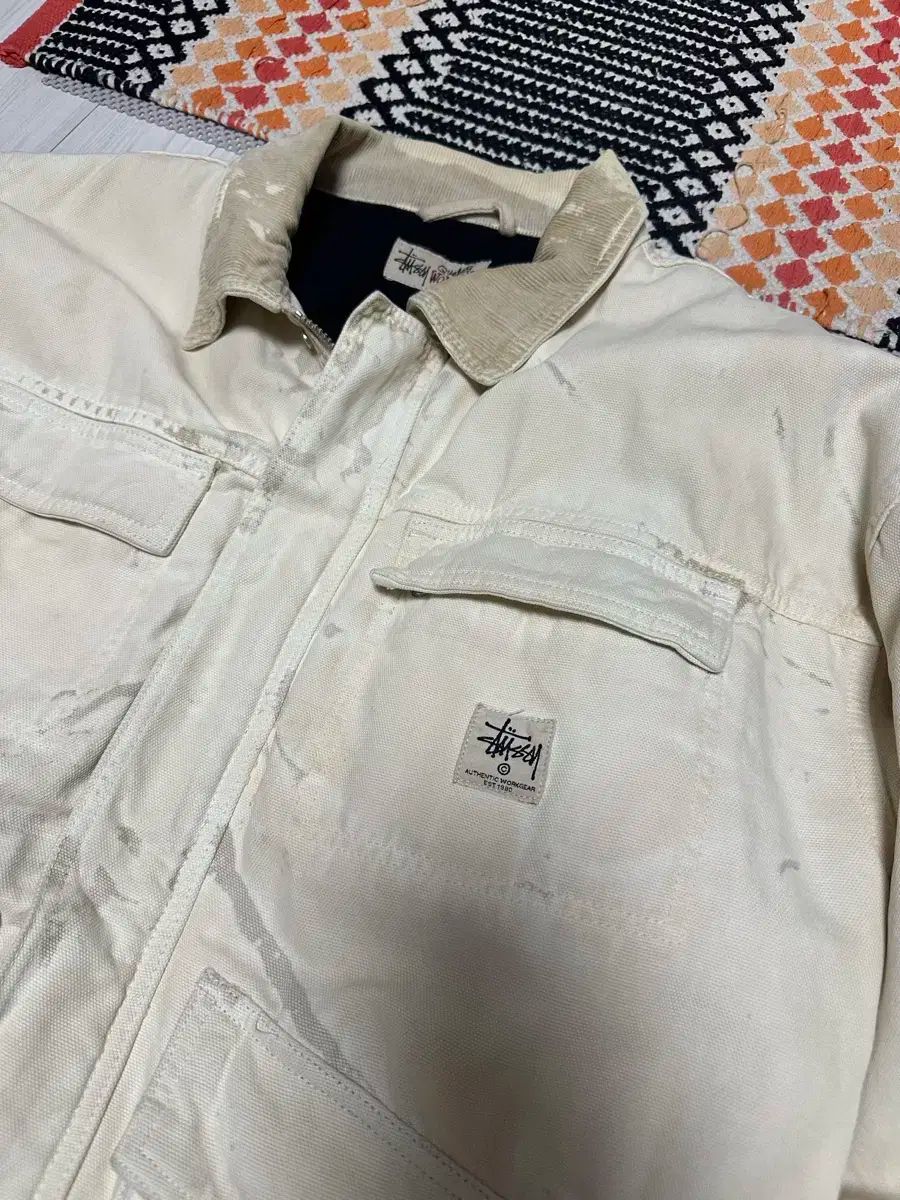 ステューシー ウォーク ジャケット アイボリー -XL-