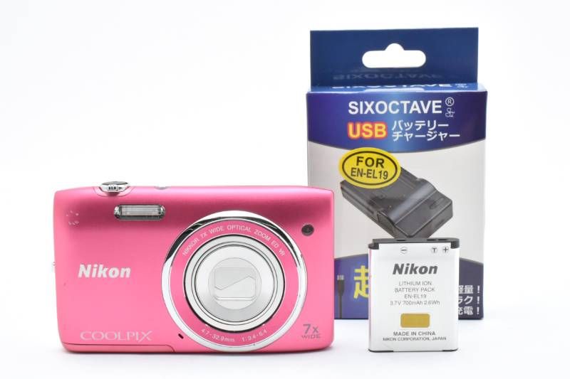 Nikon Coolpix S3500 Pink Compact Digital Camera ピンク コンパクトデジタルカメラ デジカメ ニコン 上品 A