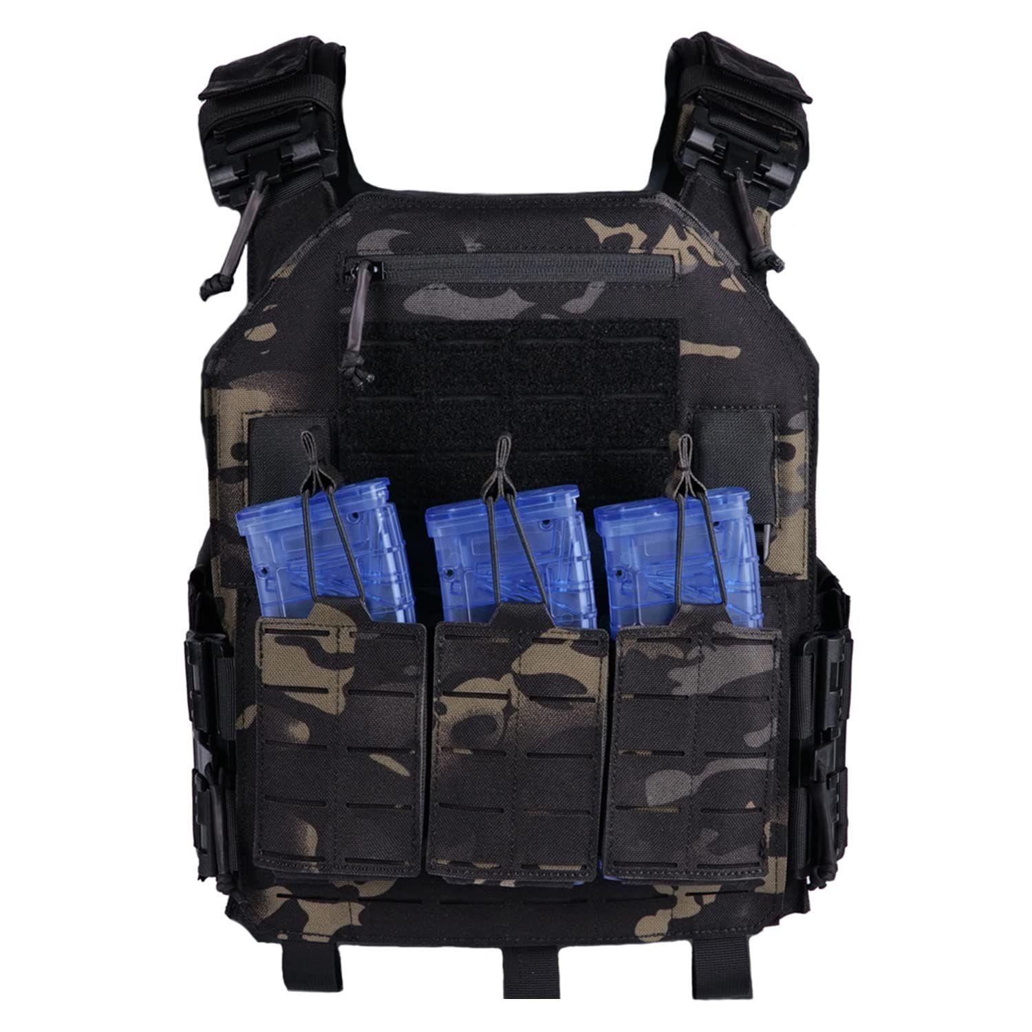 TWINFALCONS タクティカルベスト 軽量 プレートキャリア サバゲー用 サバイバルベスト MOLLE モール対応 戦術 サイズ調整可 1000Dナイロン素材 レーザー切断 アップグレード ベスト 通気 バックル付き MK3 MK4 チェストリ