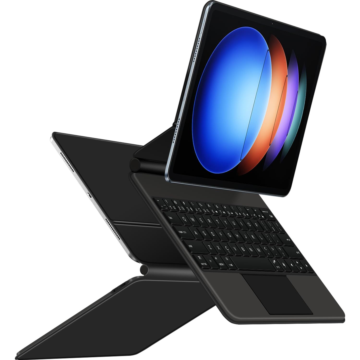 マジック キーボード Xiaomi Pad 6S Pro 12.4インチ マグネット式 タッチパッド バックライト付き 磁気吸着 シャオミ Pad 6S Pro キーボードケース バックライト付き キーボード タッチパネル搭載 マルチタッチ フローティン