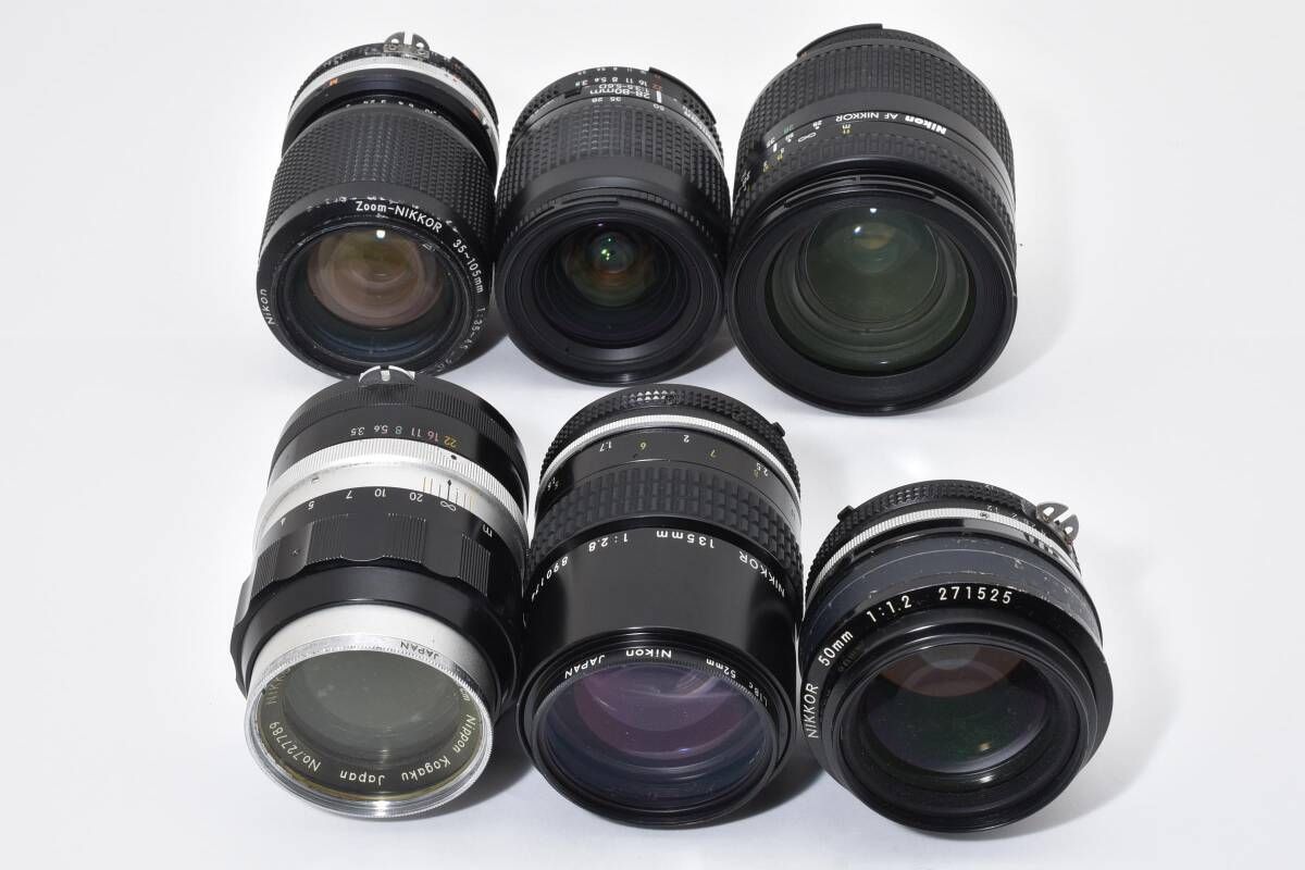 6個 ニコン NIKON Fマウント 単焦点 ズームレンズ L28 6345