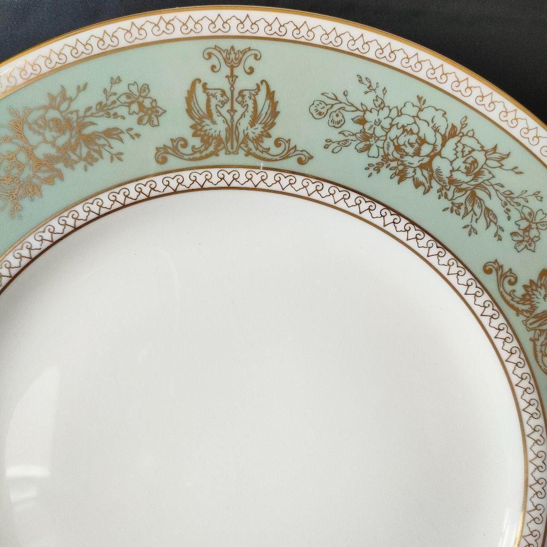 ウェッジウッド フロレンティーン ディナープレート セージグリーン 黒壺