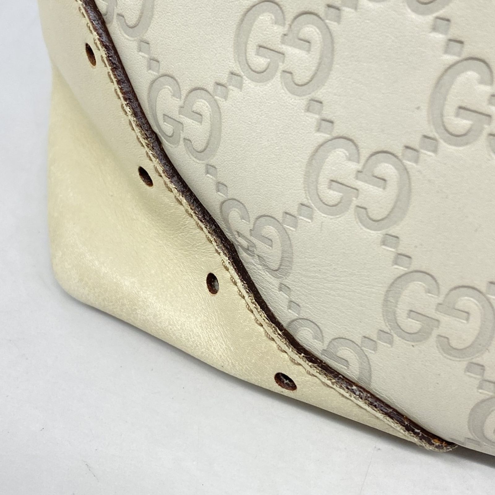  グッチ Gucci トートバッグ グッチシマ 145993 レザー アイボリー シャンパンレディース トートバッグ バッグ