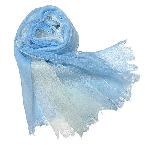 I.P.P ストール 夏 レディース 空気をまとう約30 g軽さ カシミヤ 冷房対策 UV プレゼント エアふわ ライトブルー