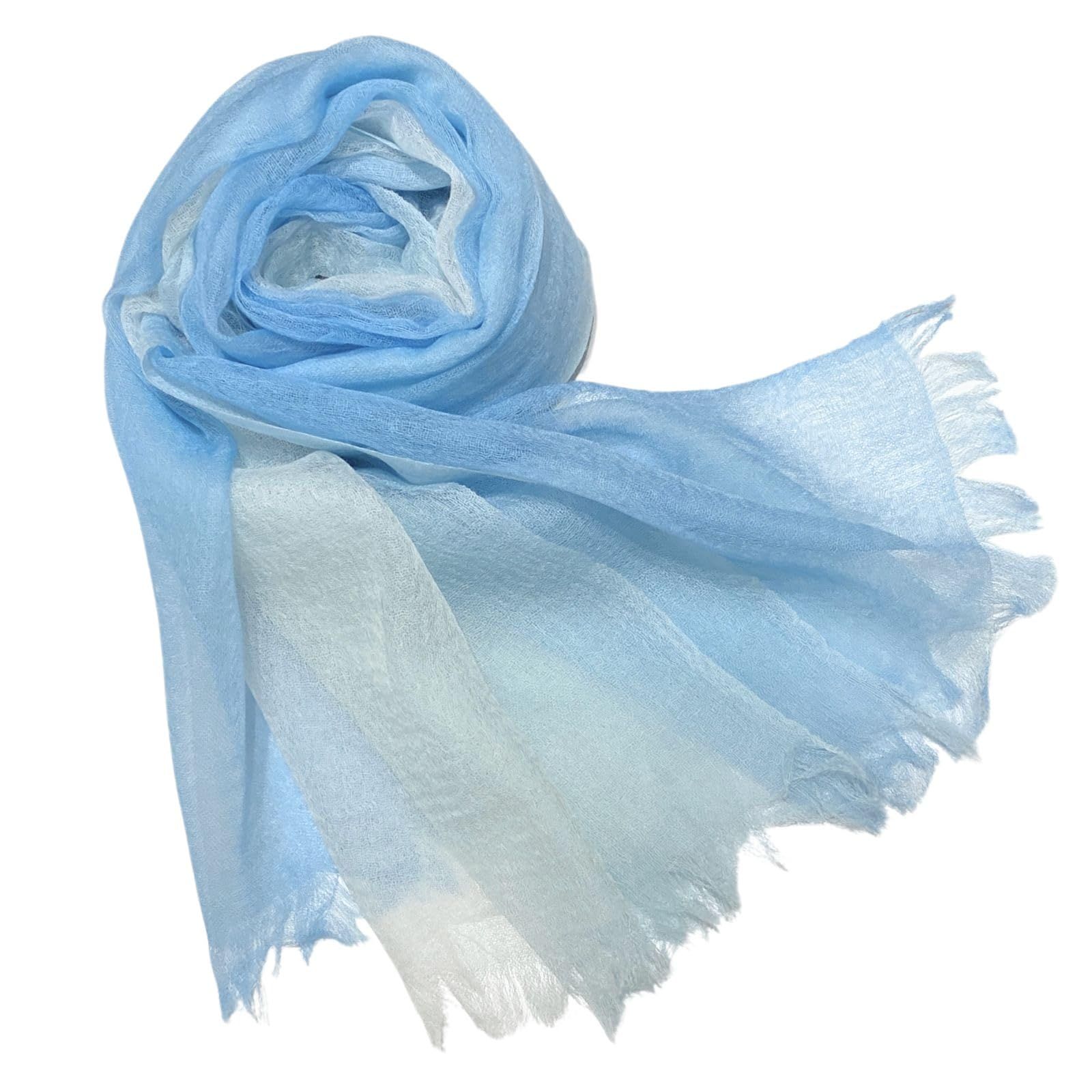 I.P.P ストール 夏 レディース 空気をまとう約30g軽さ カシミヤ 冷房対策 UV 誕生日 プレゼント エアふわ ライトブルー