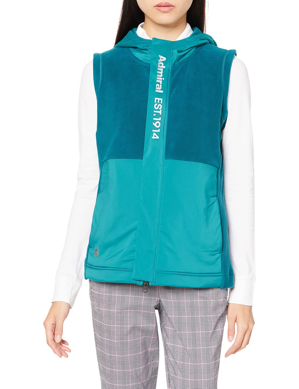 アドミラル ゴルフ ベスト ミニリップ フリースベスト ADLA 284 レディース ブルーグリーン L