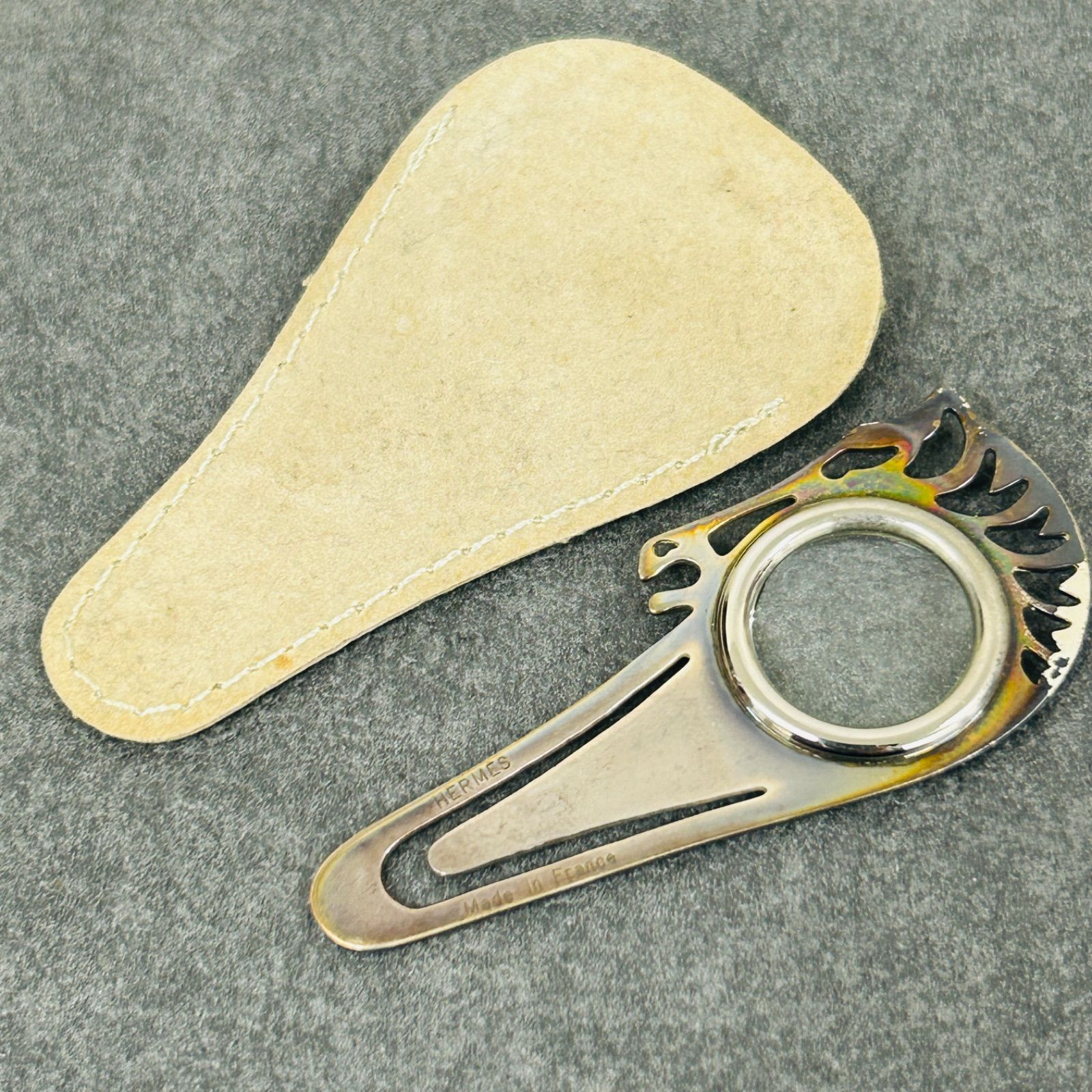 エルメス HERMES - シルバー×クリア ブックマーカー ルーペ付きブックマーク 馬 小物