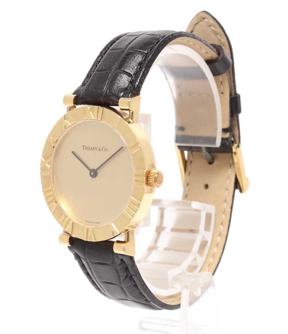 ティファニー 腕時計 18 K アトラス M 6030 クオーツ ゴールド レディース TIFFANY-Co