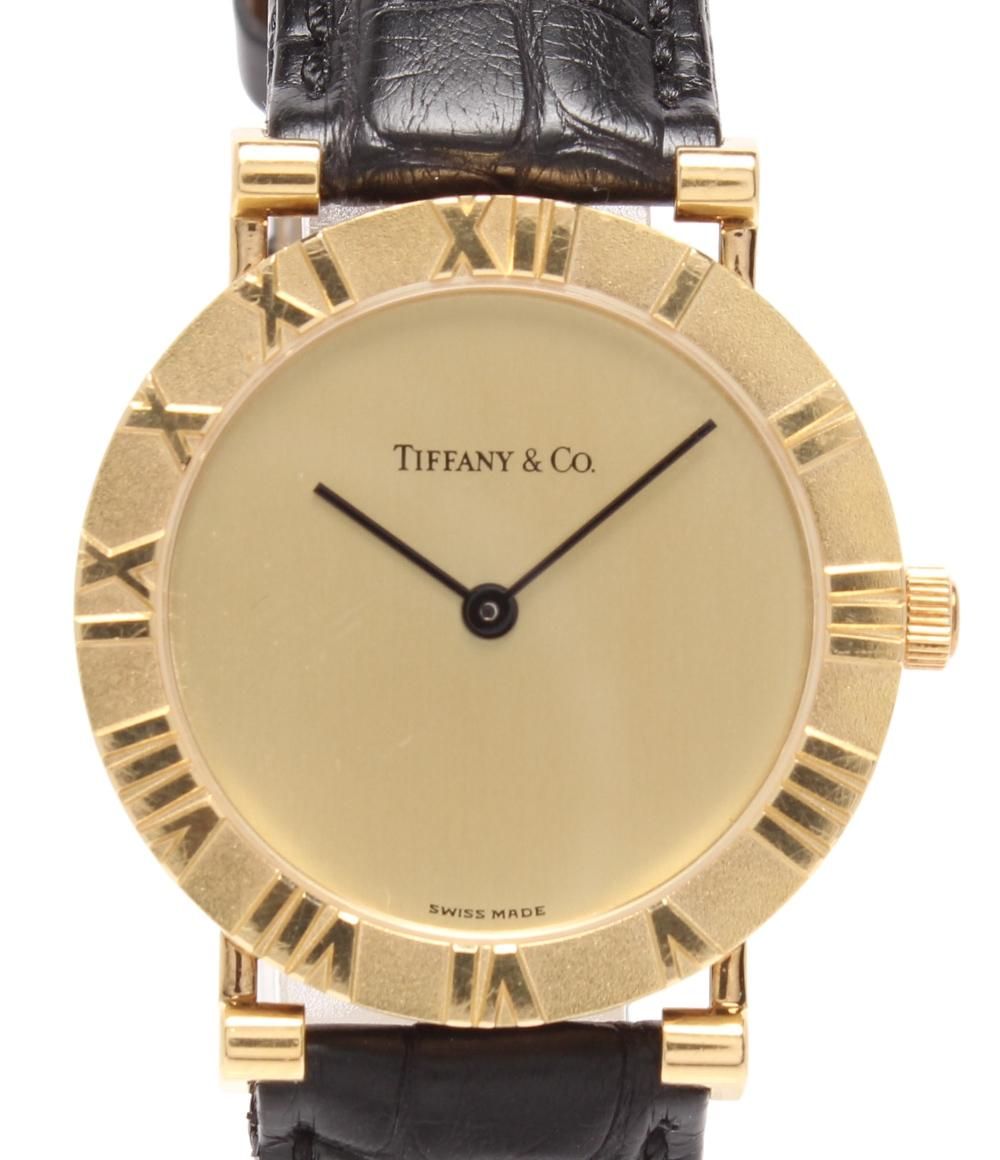 ティファニー 腕時計 18 K アトラス M 6030 クオーツ ゴールド レディース TIFFANY-Co