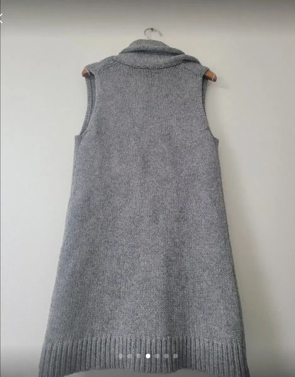 Theory グレー ニット ロング ベスト
