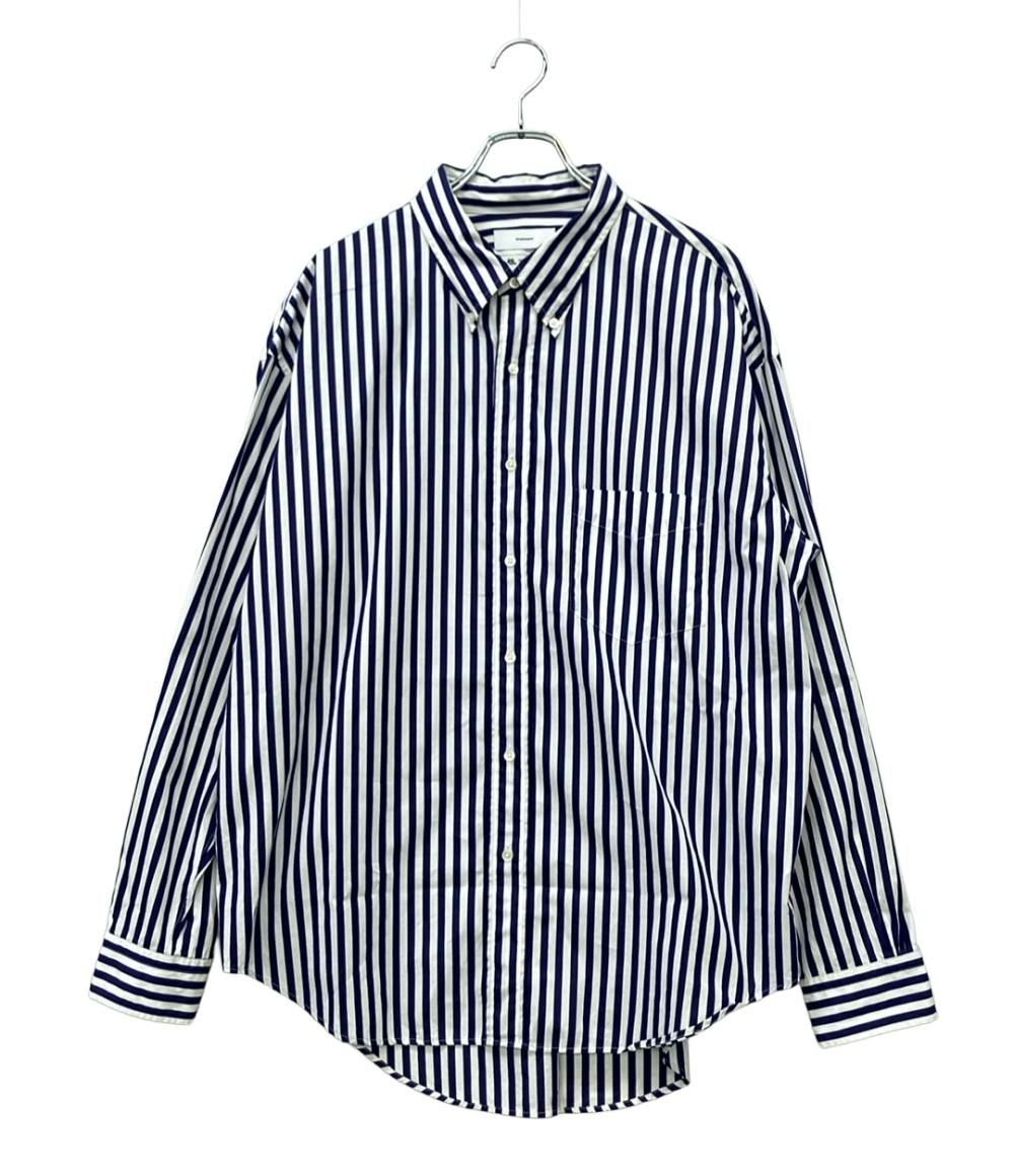 グラフペーパー×トーマス・メイソン 長袖シャツ ストライプ メンズ