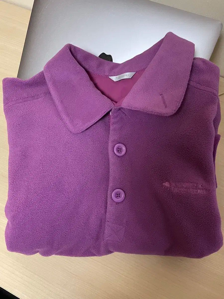  タイプサービス ボタン フリース トップス ピンク トレーナー スウェット トップス