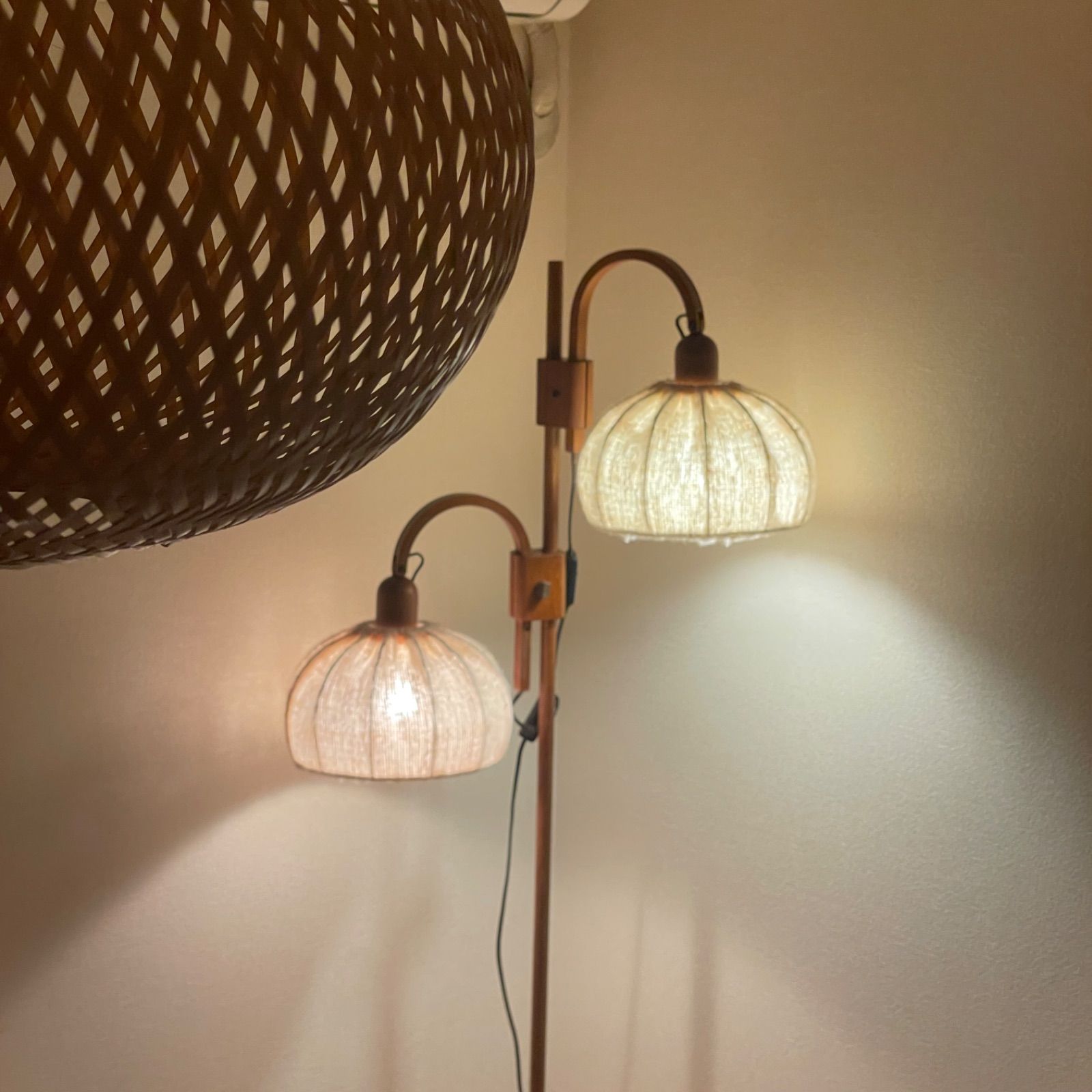 DOMUS ドムス チーク材 フロアランプ スタンド ライト 照明 ドイツ