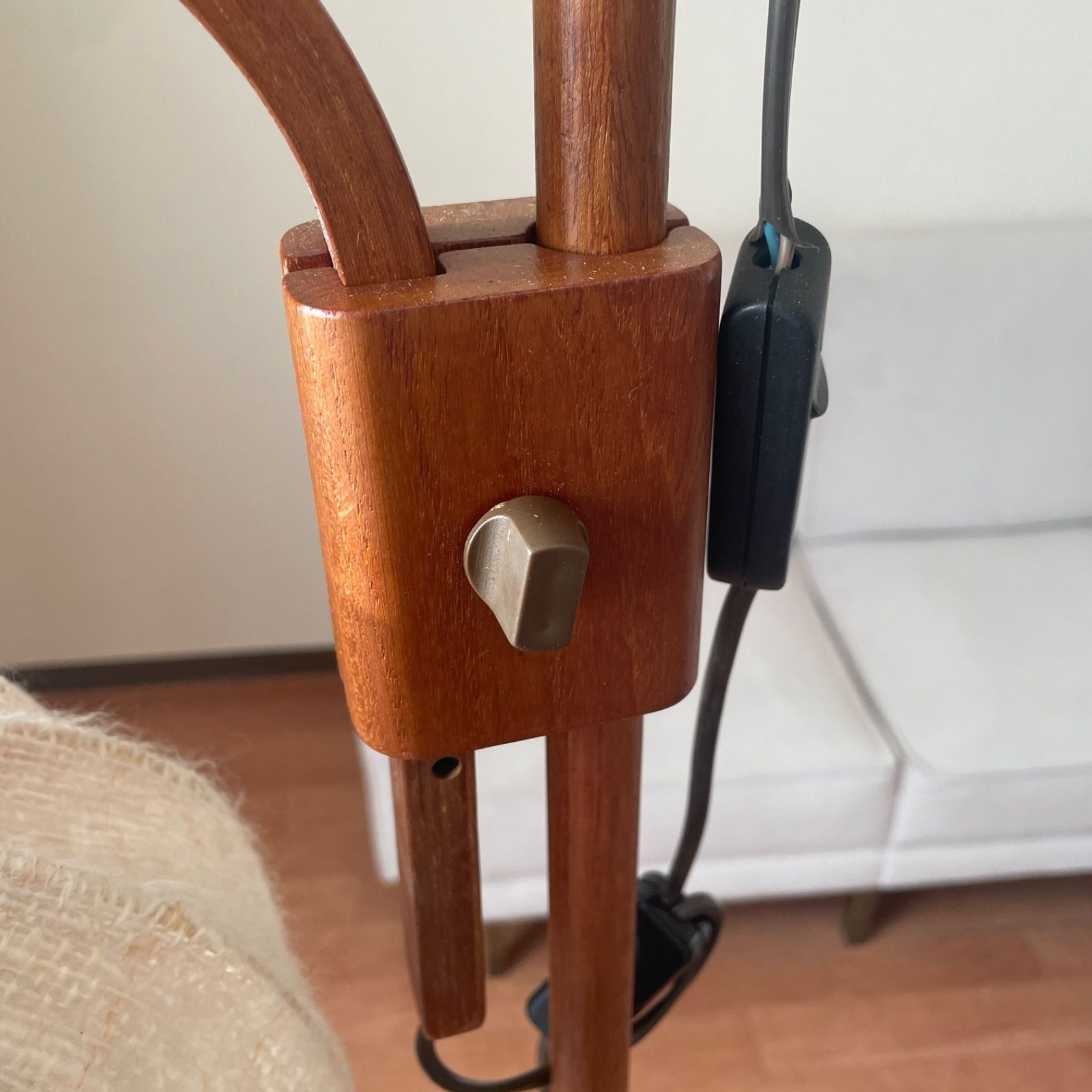 貴重な2灯】ドイツ製 DOMUS ドムス チーク材 フロアランプ スタンド