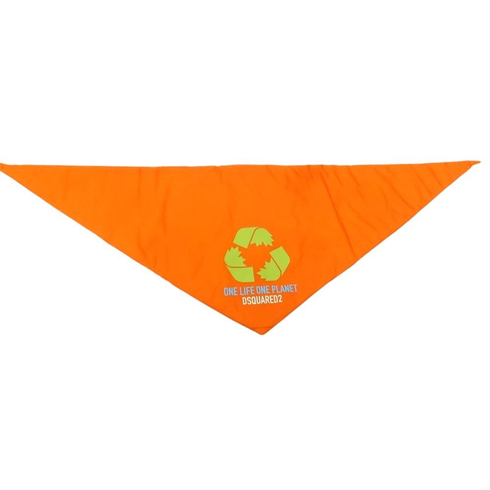 ディースクエアード DSQUARED2 ナイロン ダウンマフラー ネックウォーマー オレンジ メンズ