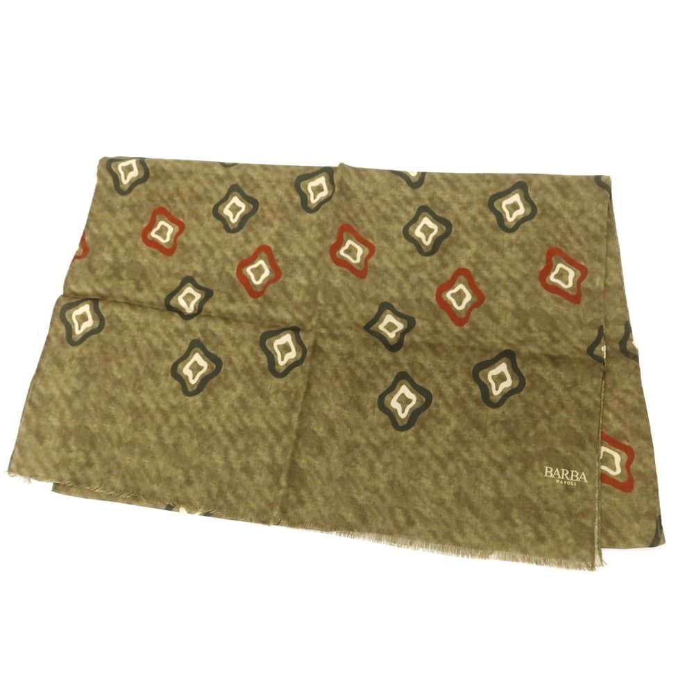 バルバ BARBA ウール ストール オリーブ メンズ