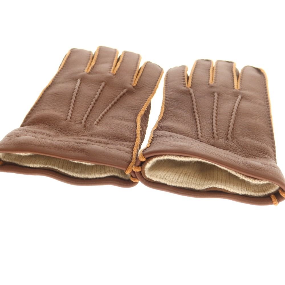 メンズ 【新品】ラ テッラ LA TERRA レザー カシミヤライニング 手袋