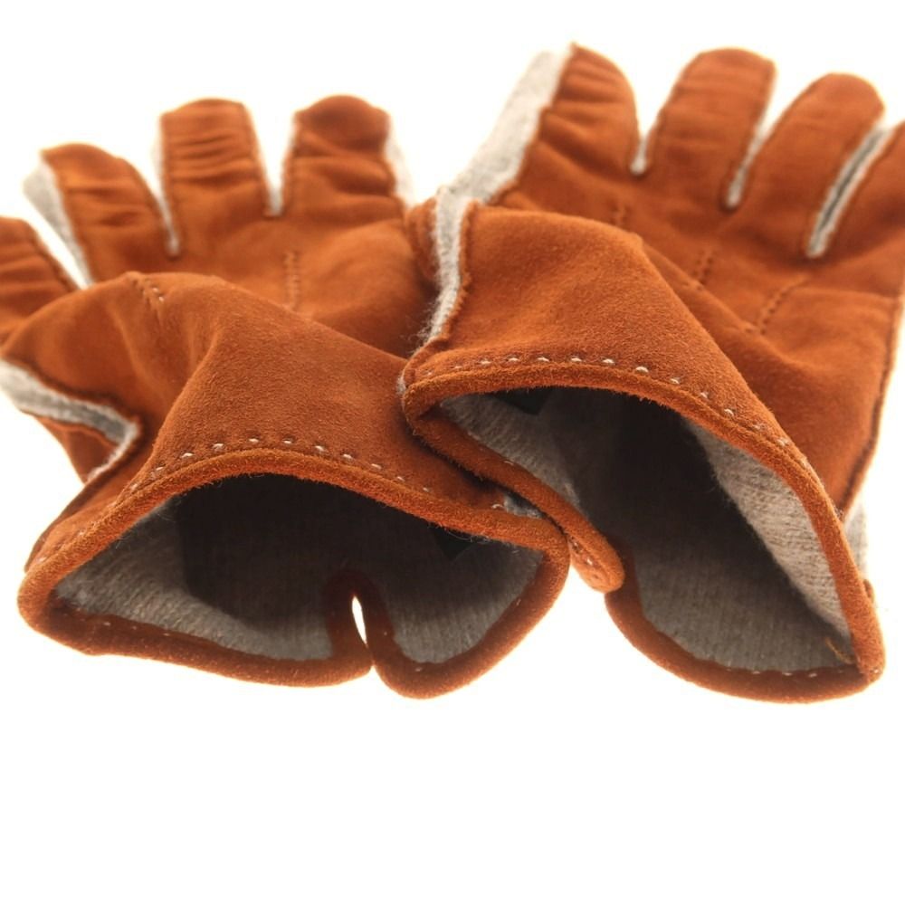 中古】マッツォレーニ MAZZOLENI スエード カシミヤ 手袋 グローブ