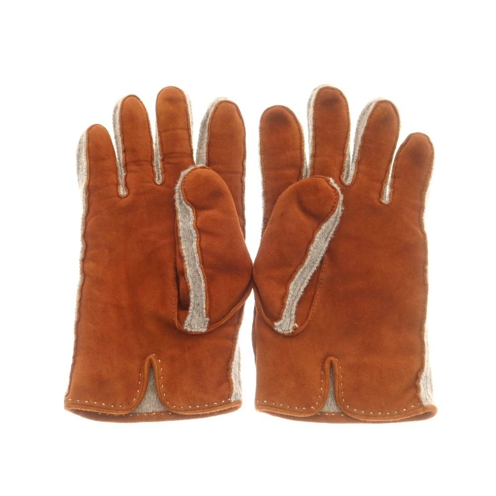 中古】マッツォレーニ MAZZOLENI スエード カシミヤ 手袋 グローブ