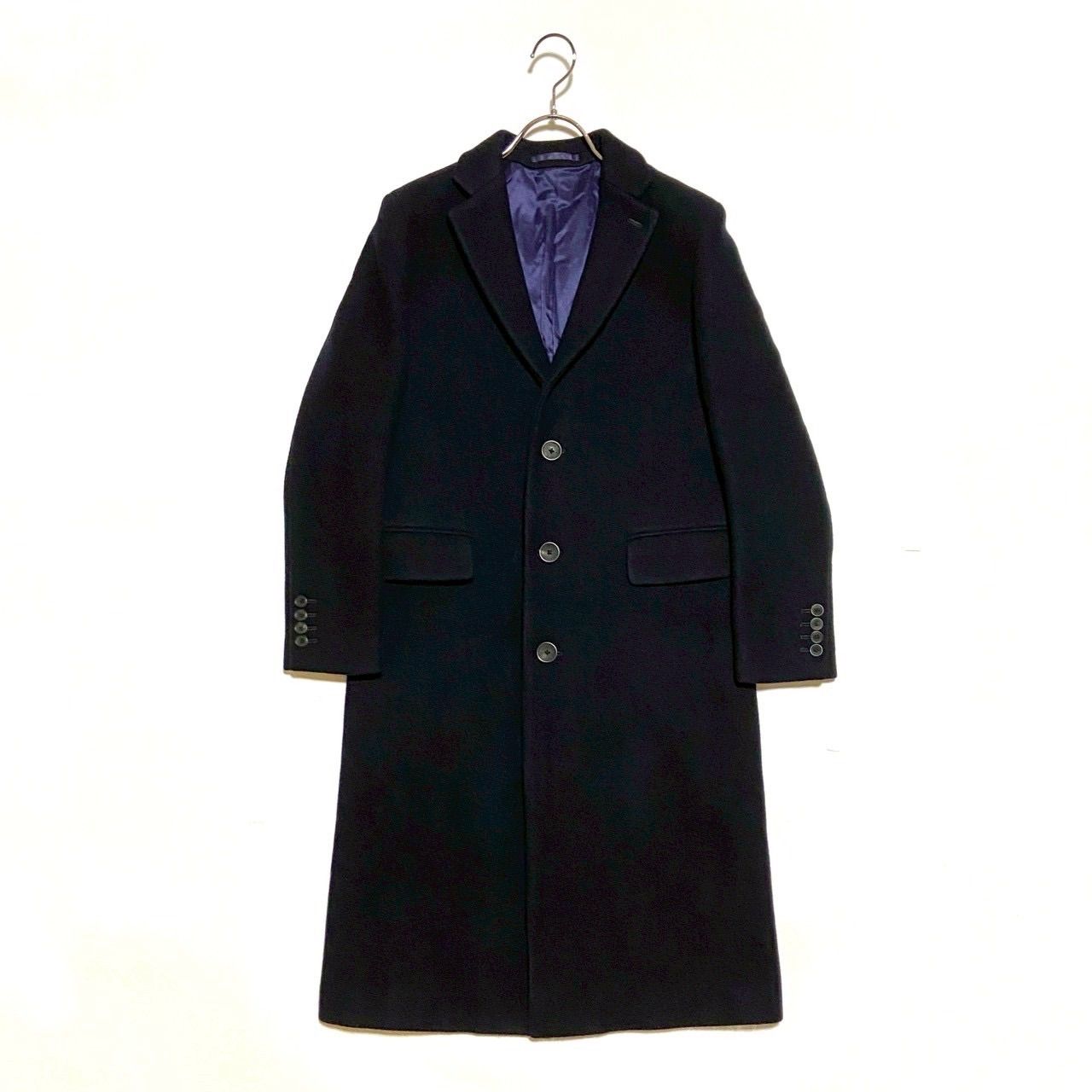 SCYE BASIC サイベーシックス チェスターコート ロング ウール カシミヤ ネイビー 38