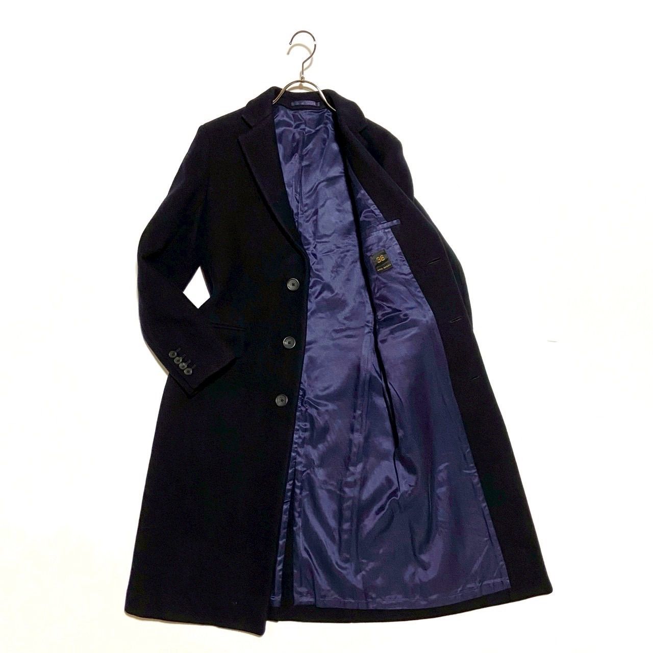 SCYE BASIC サイベーシックス チェスターコート ロング ウール カシミヤ ネイビー 38