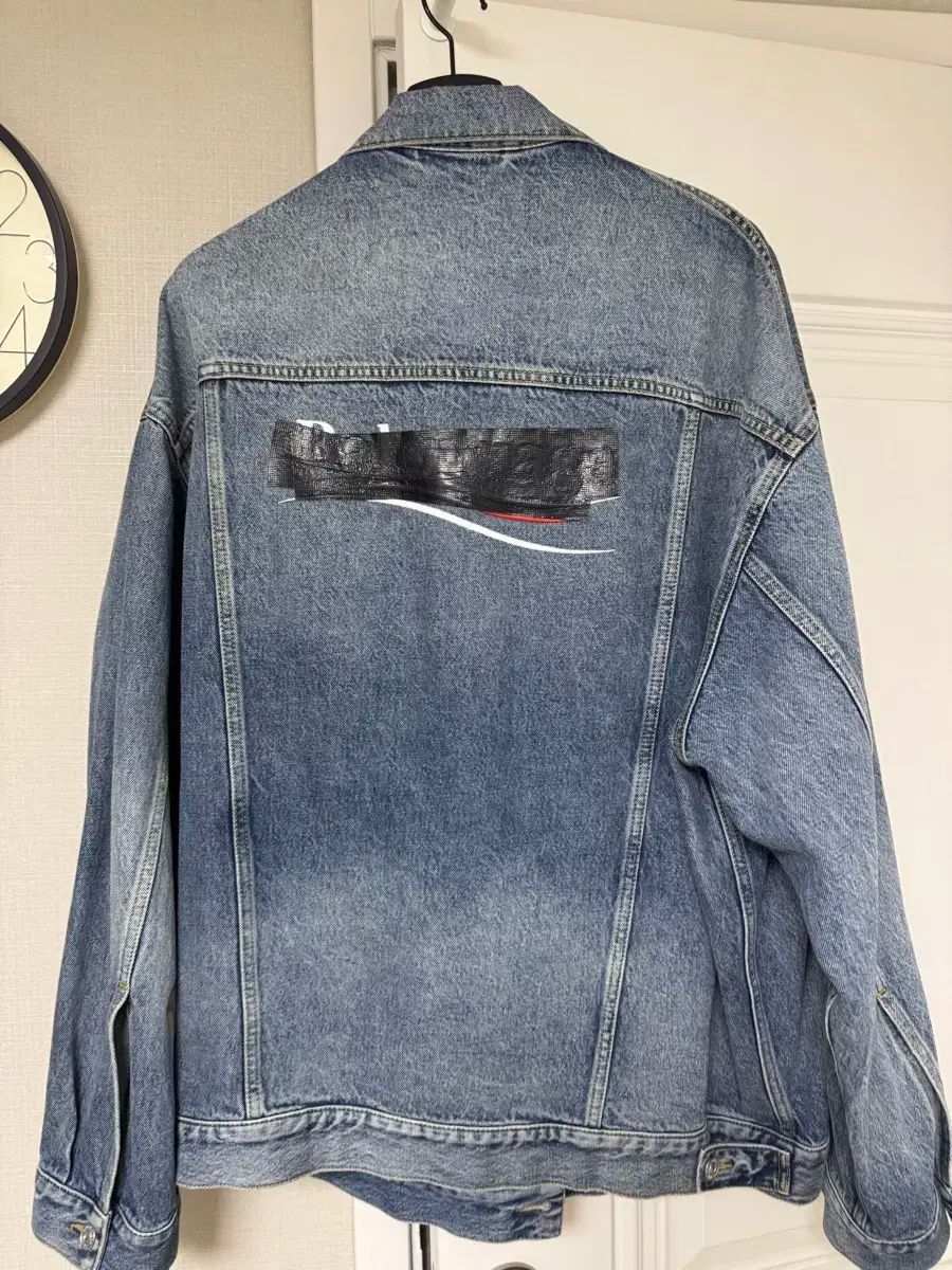 バレンシアガ ギャップ デニム ジャケット バックテープ