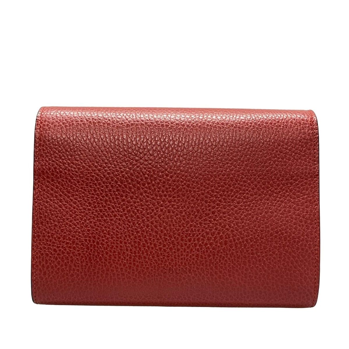 GUCCI グッチ 財布 ディオニュソス レザー ミニ チェーンバッグ 401231 ボルドー チェーンウォレット ビジュー
