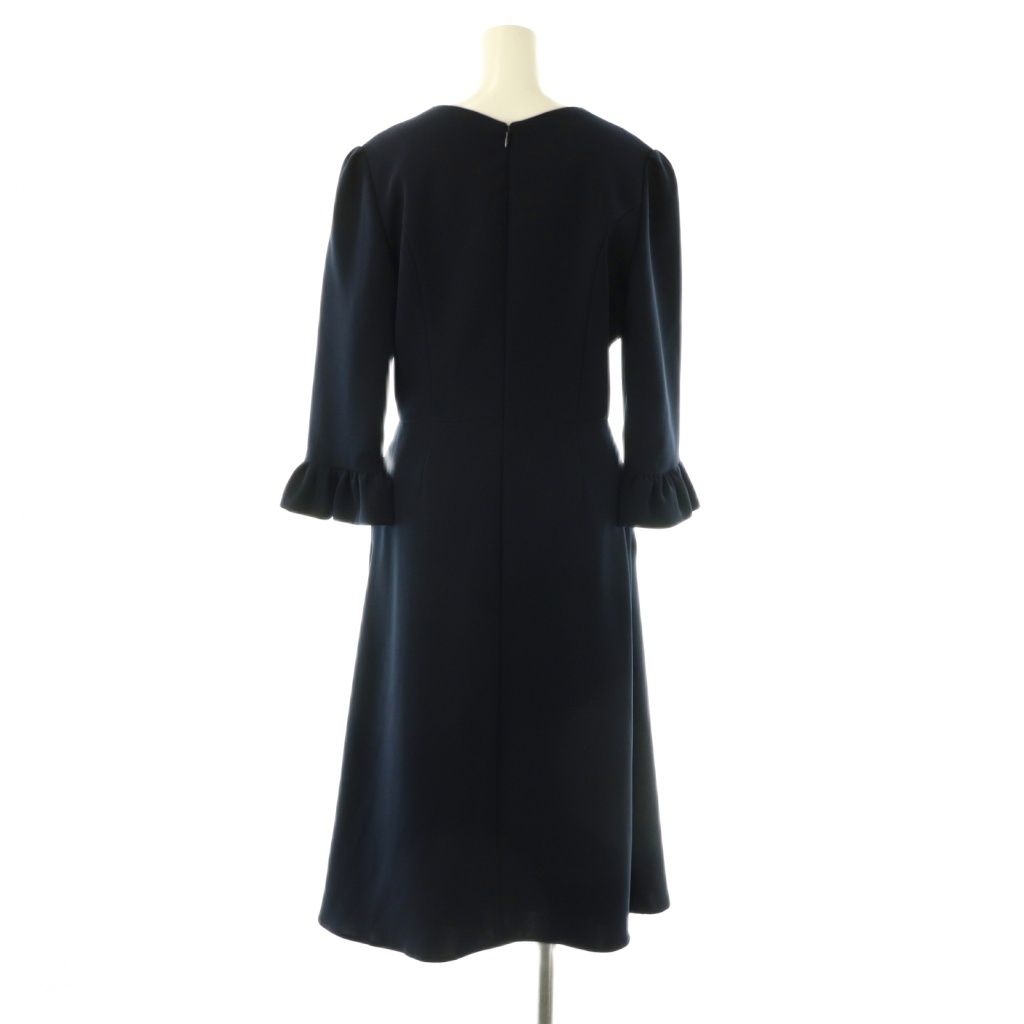 ボーダーズアットバルコニー BORDERS at BALCONY V-NECK DRESS ワンピース 38 ネイビー ES OS