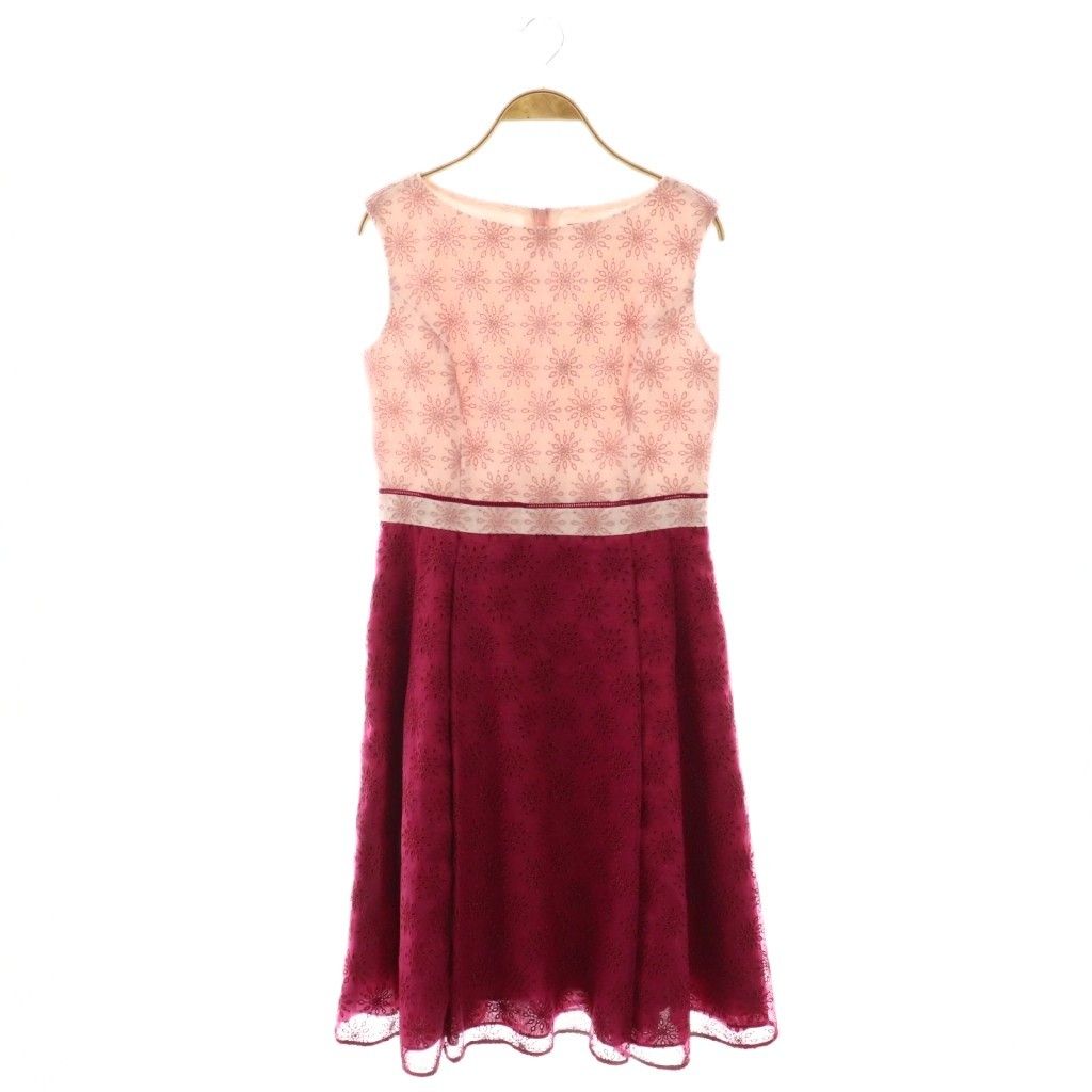 トッカ TOCCA LOBERIA ドレス ワンピース ノースリーブ ロング 4 ピンク HK OS