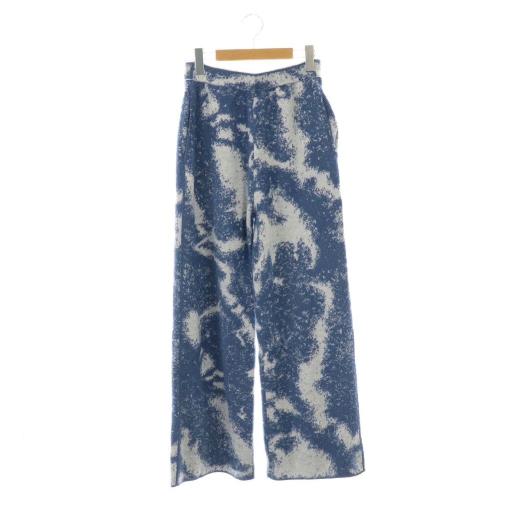 アメリヴィンテージ Ameri VINTAGE 24 AW MIX ANIMAL KNIT PANTS パンツ ストレート イージー S 青 ブルー AT OS