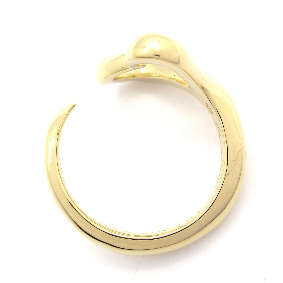 k18YG オープンリング　14号 TIFFANY&Co.(ティファニー) リング美品 オープンハート K18YG - メルカリ