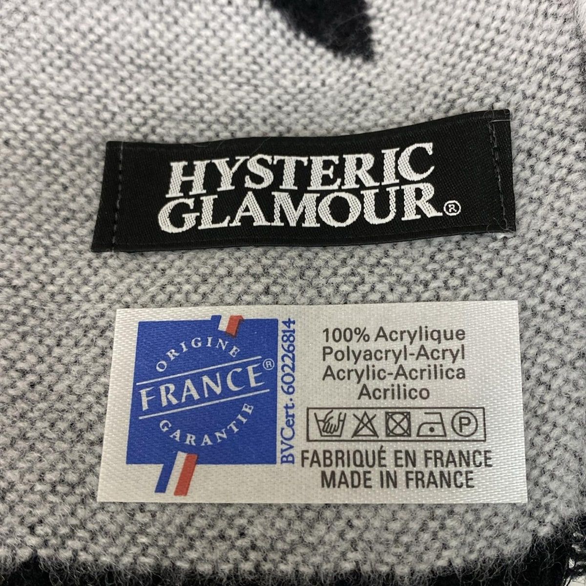 HYSTERIC GLAMOUR(ヒステリックグラマー) ストール(ショール) - 黒×白