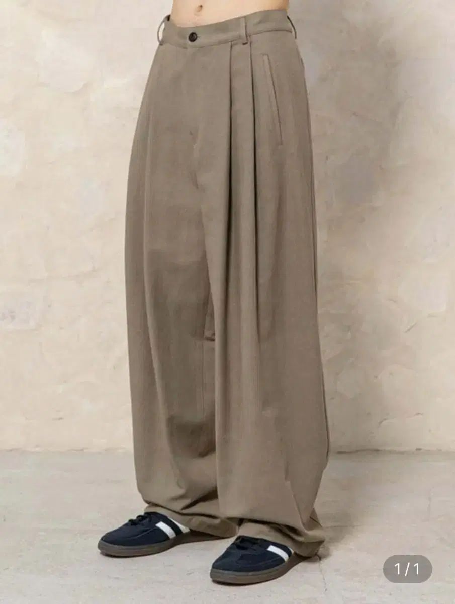 An ode begin Ver. 202 ワイド パンツ ウォッシュド ベージュ