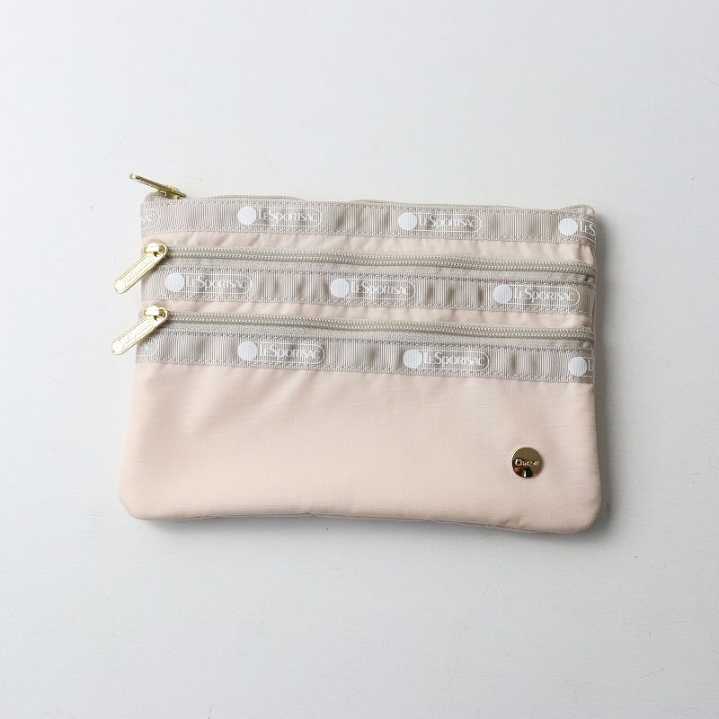 美品 レスポートサック LeSportsac チャコット Chacott 3-ZIP COSMETIC 